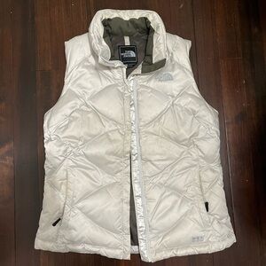 The North Face Quilted Cream Vest